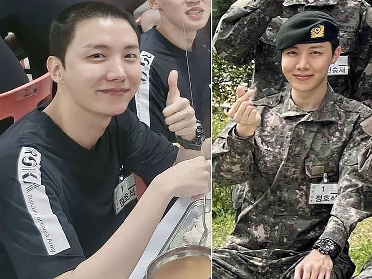 Viral photos show J-Hope in military uniform