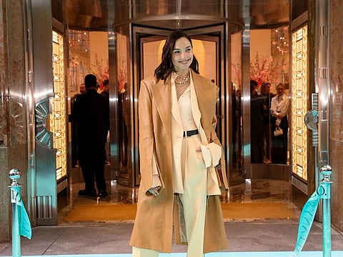 Gal Gadot officially cut the ribbon for the reopening of the flagship 10-storey Tiffany & Co. Store in New York. 
