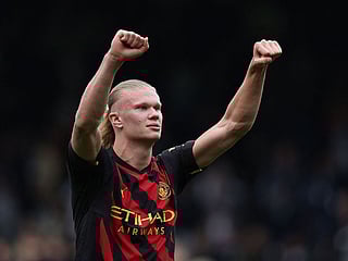 Manchester City's Norwegian striker Erling Haaland has singed a bumper new contract 