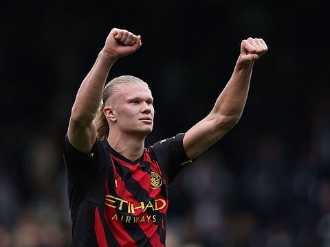 Man City striker Erling Haaland.