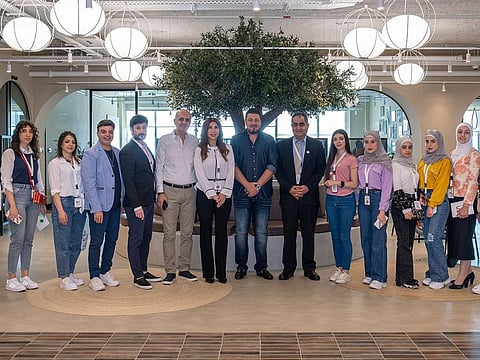 The Syrian media delegation at Dubai Press Club.