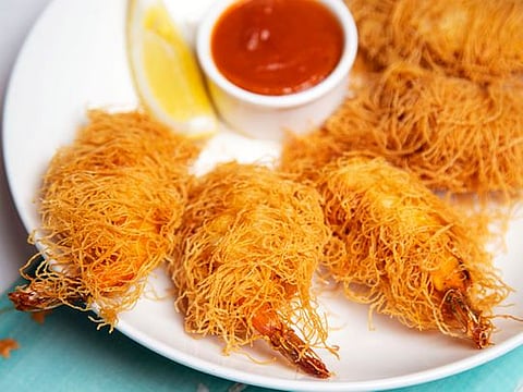 How to make crispy Kataifi prawns