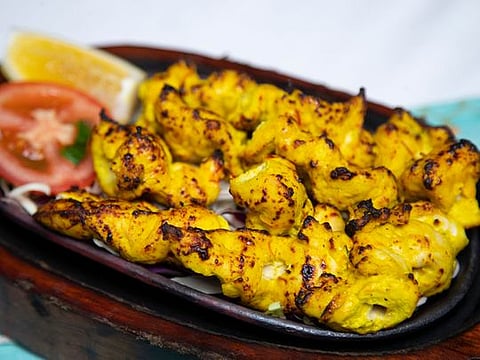 Reshmi Kesari kebabs or chicken kebabs with saffron