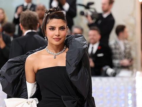 Priyanka Chopra Jonas poses at the Met Gala, an annual fundraising gala held for the benefit of the Metropolitan Museum of Art's Costume Institute with this year's theme "Karl Lagerfeld: A Line of Beauty", in New York City, New York, U.S., May 1, 2023.