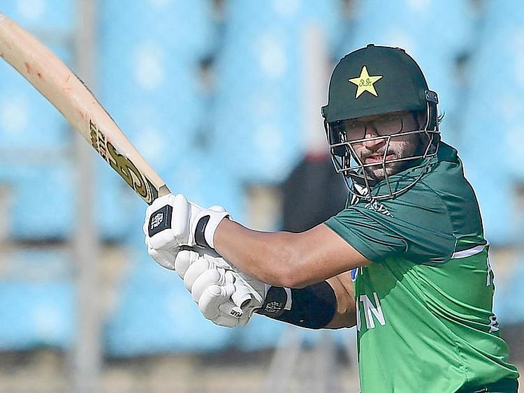 Pakistan's Imam-ul-Haq plays a shot