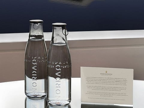 The glass bottling plant in Dubai festival City will eventually mean up to 2 million single-use bottles being replaced at the hotel chain's rooms and suites. 