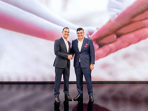 From left: Raki Phillips, CEO, Ras Al Khaimah Tourism Development Authority, and Amr Ezzeldin, WebBeds President, Middle East and Africa