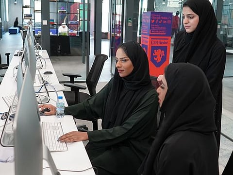 Emirati coders at the '42 Abu Dhabi' peer-to-peer tuition-free coding school in the capital