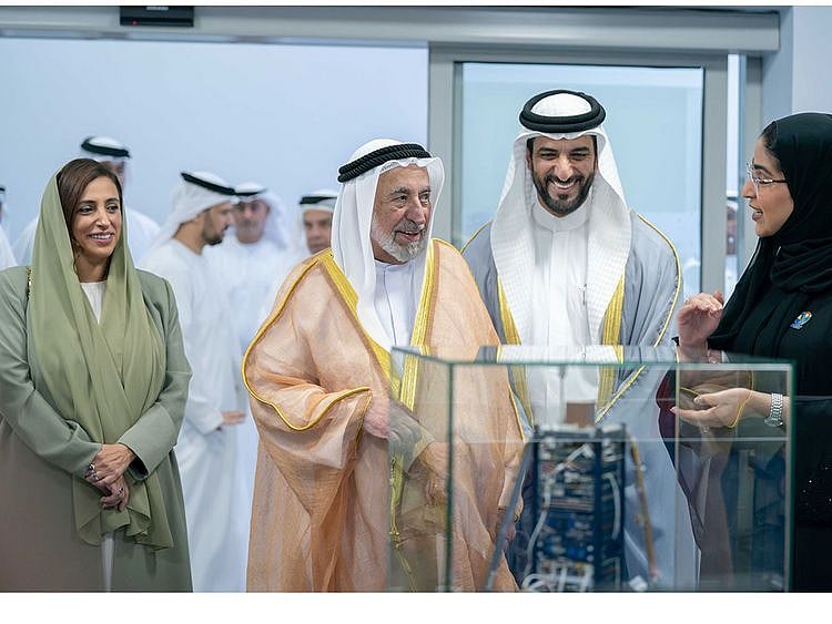 shj ruler, deputy ruler and bodour at shj planetarium on may 10, 2023