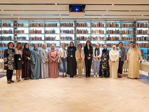 Representatives of the 10 Arab nations at IBBY’s first Arab Regional Meeting at the House of Wisdom in Sharjah.