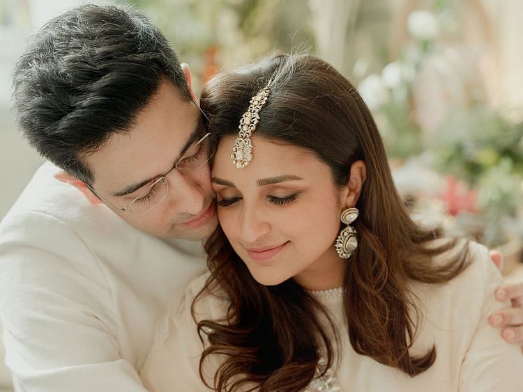 Indian politician Raghav Chadha and Bollywood actress Parineeti Chopra.