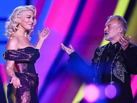 Hannah Waddingham bowls the audiences over at  Eurovision