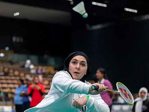 The badminton event in the UAE Schools Games saw some stiff competition.