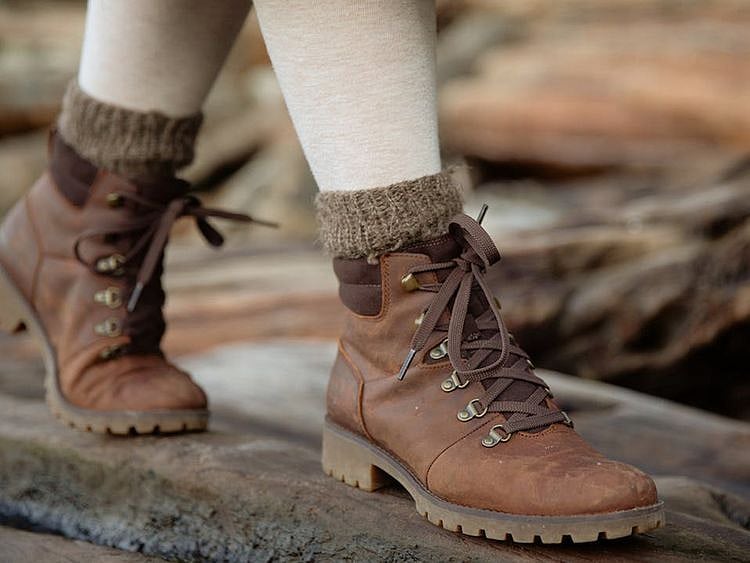 Person walking with shoes