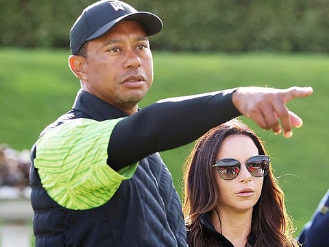 File photo: Tiger Woods with ex-girlfriend Erica Herman