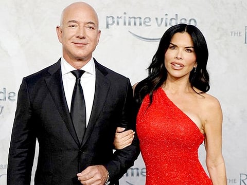 Jeff Bezos and Lauren Sanchez turn up in style for an event. The couple are currently in Cannes.