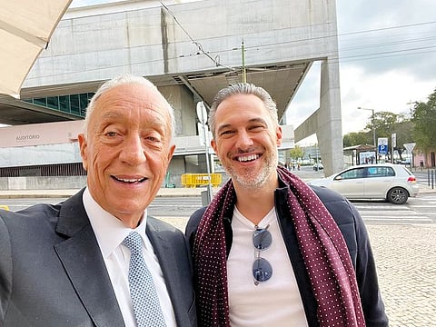 From left: Marcelo Rebelo de Sousa, President of Portugal, with Jeremy Savory, Founder and CEO, Savory & Partners