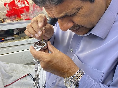 Muhammad Khursheed, a shopkeeper in Satwa, said that he has been repairing watches for decades. You can find repair shops in most popular markets across the UAE. 