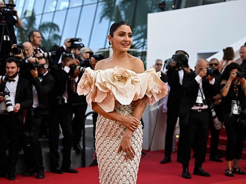 Indian actress Anushka Sharma arrives for the screening of the film "The Old Oak" during the 76th edition of the Cannes Film Festival in Cannes, southern France, on May 26, 2023. (Photo by Patricia DE MELO MOREIRA / AFP)