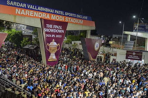 Over 100,000 fans are expected at the Narendra Modi Stadium for the IPL final tonight.