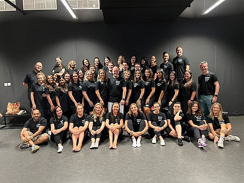 MTDXB members at the rehearsal of The Addam's Family in Dubai on Sunday.