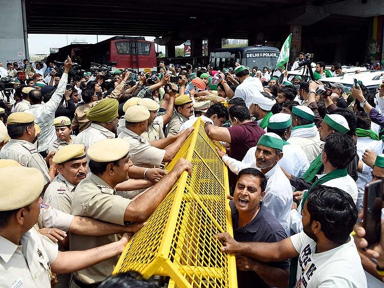 farmers wrestlers protest