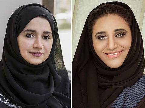 (left) Naeema Ahli, Director of Corporate Support and Acting CEO of Dubai Women Establishment (DWE), and Sultana Saif, Director of the Women Development Department at DWE