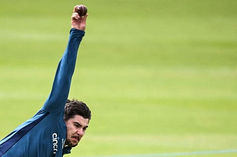 England's Josh Tongue takes part in a training session at Lord's cricket ground in London ahead of their Test match against Ireland.