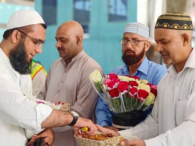 A file photo of Pakistani Hajj pilgrims who arrived under the 'Road to Mecca Initiative' in Riyadh.