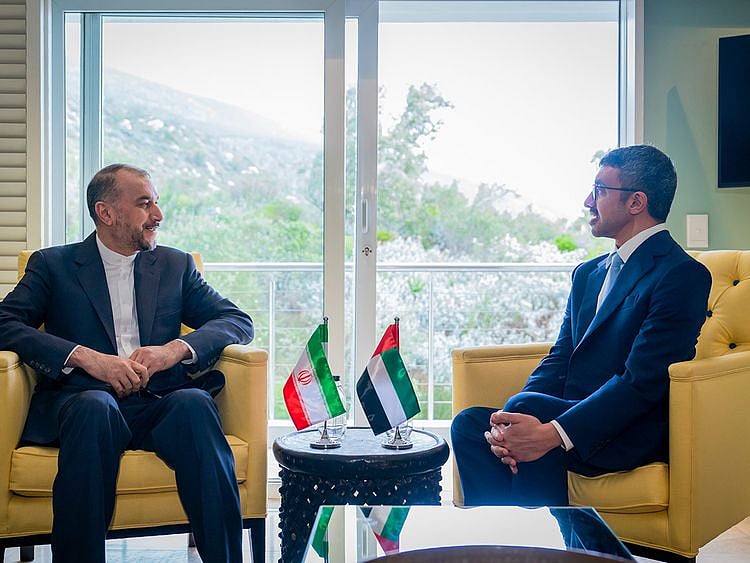  Sheikh Abdullah during his talks with Hossein Amir-Abdollahian in Cape Town on Friday.