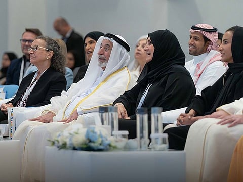 His Highness Dr Sheikh Sultan bin Muhammad Al Qasimi at the opening ceremony of the event held at Sharjah Education Academy on Sunday