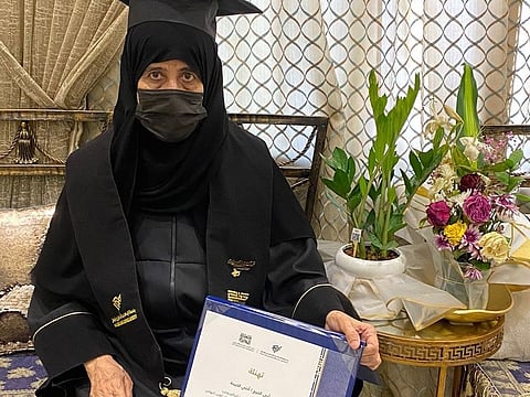 “The secret behind my late-life graduation is that I never lost hope, Salwa says.