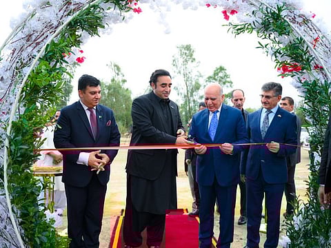 Pakistan Foreign Minister Bilawal Bhutto Zardari and his Iraqi counterpart, Dr. Fuad Hussain, break ground on new Pakistan Embassy complex in Iraq on June 6, 2023. 