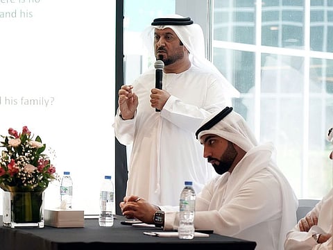 Dr Ahmad Sulaiman , Director of Legal Affairs department at the DHA explains the most recent developments in healthcare legislations in Dubai, during the awareness workshop.