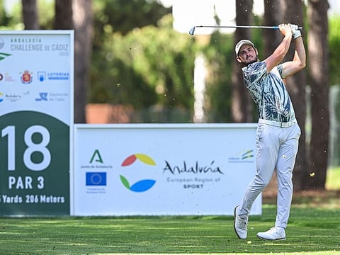Joshua Grenville-Wood during round two in Spain