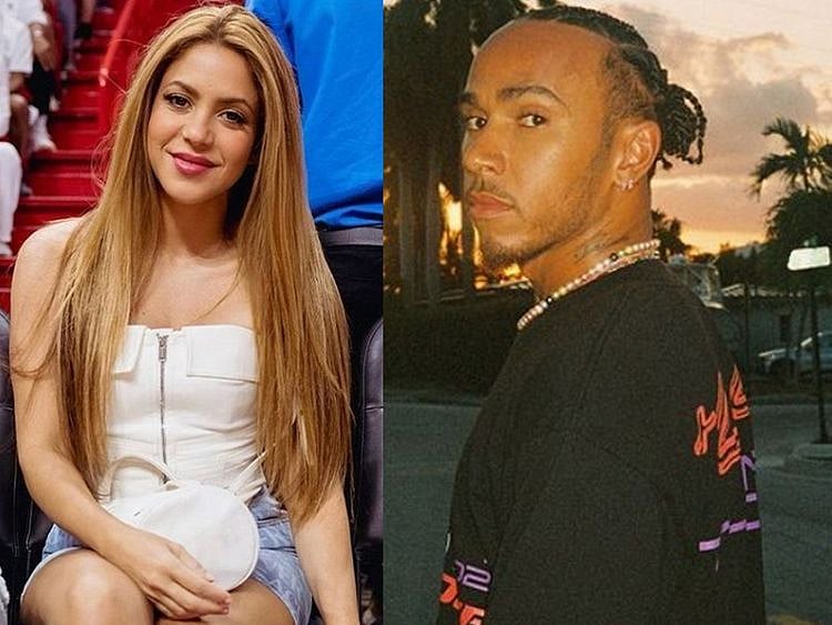 Shakira and Lewis Hamilton