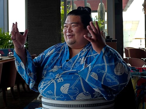 Actor and retired Sumo Wrestling champion Hishofuji Hiroki in Dubai