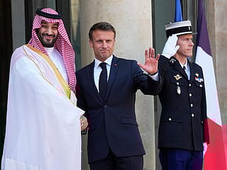 Saudi Crown Prince Mohammed bin Salman meets France’s Macron