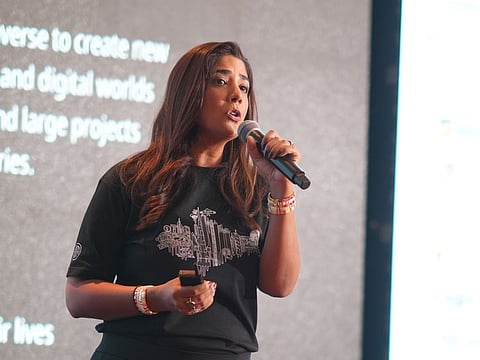 NFT artist Amrita Sethi during an interactive session at Gulf News Edufair 