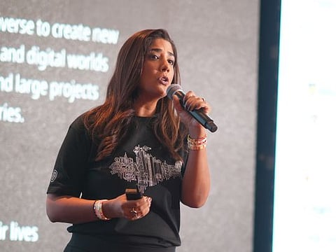 NFT artist Amrita Sethi during an interactive session at Gulf News Edufair 
