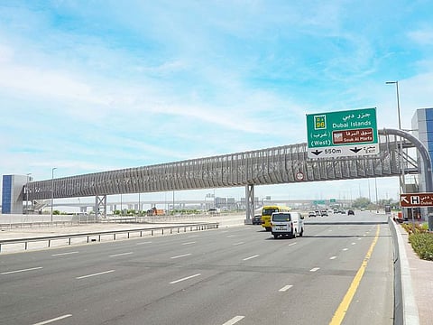 The new footbridge on Al Khaleej Street