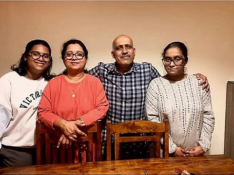 Eappen Elias with his family