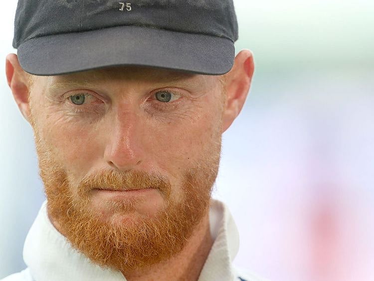 England's captain Ben Stokes reacts 