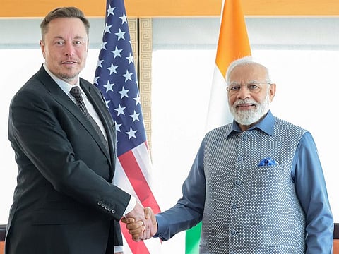 In addition to electric vehicles, Musk said he sees potential in the country for sustainable power generation through solar and wind, and energy storage in stationary batteries.