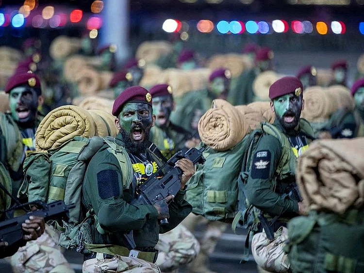  Members of the Special Forces of the Saudi Ministry of Interior participate in the annual Hajj Security Forces Readiness Parade, in the holy city of Mecca, Saudi Arabia, June 21, 2023.  