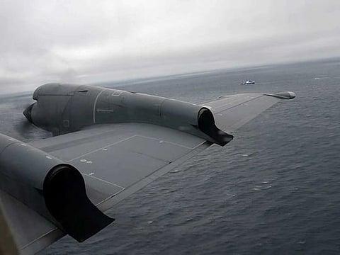 This undated image courtesy of OceanGate Expeditions, shows their Titan submersible during a descent