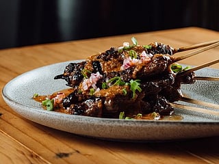 Chef Akmal Anuar's recipe for lamb satay with a sweet and spicy peanut sauce