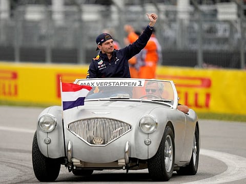 Red Bull's Max Verstappen during the drivers parade during the Canadian Grand Prix at the Circuit Gilles Villeneuve in Montreal on June 18.