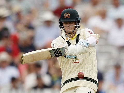 Australia's Steven Smith plays a pull in the first innings against England at Lord's on Wednesday.