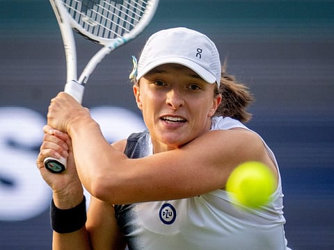 Poland's Iga Swiatek is getting into her grasscourt groove ahead of the Wimbledon Championships.